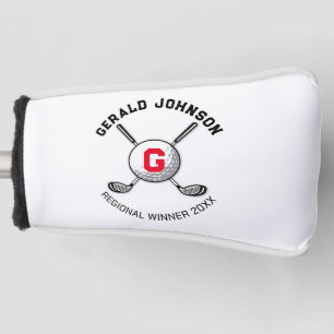 Minimalistisch Elegant Golf Monogram Ontwerp Golfheadcover