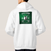 Minimalistisch Elegant Golf Monogram Ontwerp Hoodie (Achterkant)