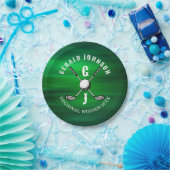 Minimalistisch Elegant Golf Monogram Ontwerp Papieren Bordje (Feest)