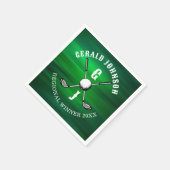 Minimalistisch Elegant Golf Monogram Ontwerp Servet (Hoek)