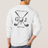 Minimalistisch Elegant Golf Monogram T-shirt (Achterkant)