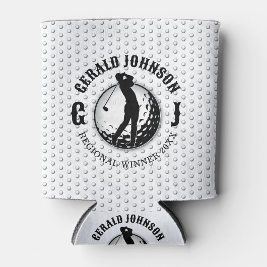 Minimalistisch elegant golfontwerp blikjeskoeler (Voorkant)