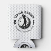 Minimalistisch elegant golfontwerp blikjeskoeler (Achterkant)