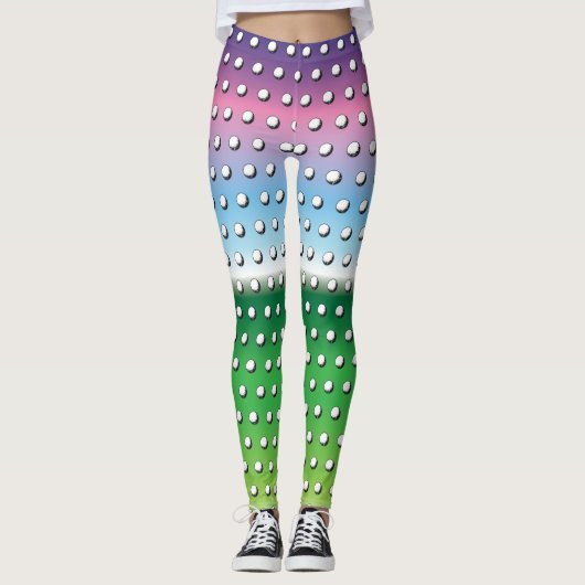 Minimalistisch elegant golfontwerp leggings (Voorkant)