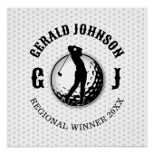 Minimalistisch elegant golfontwerp perfect poster (Voorkant)