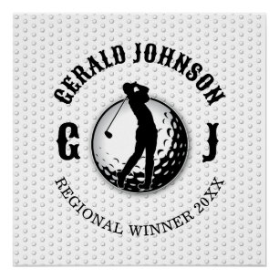 Minimalistisch elegant golfontwerp perfect poster