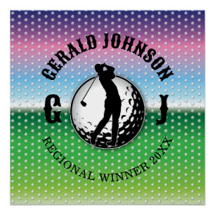 Minimalistisch elegant golfontwerp perfect poster