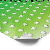 Minimalistisch elegant golfontwerp perfect poster (Hoek)