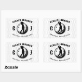 Minimalistisch elegant golfontwerp rechthoekige sticker (Vel)
