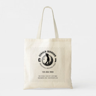 Minimalistisch elegant golfontwerp tote bag
