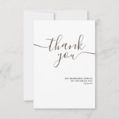 Minimalistisch & Elegant gouden bruiloft bedankpas Bedankkaart (Voorkant)