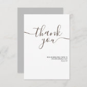 Minimalistisch & Elegant gouden bruiloft bedankpas Bedankkaart (Voorkant / Achterkant)