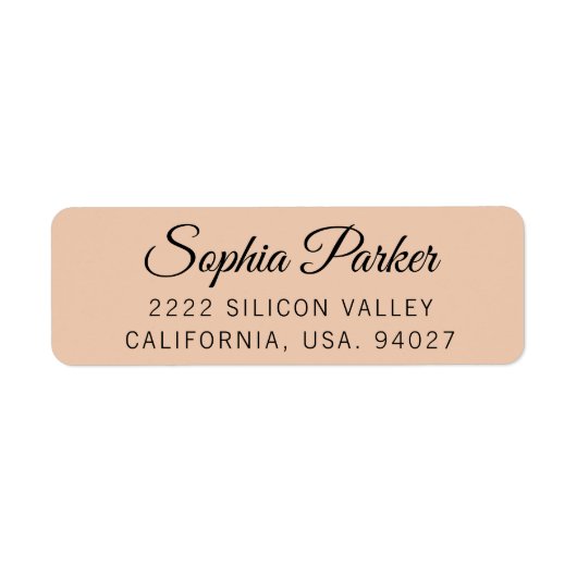 Minimalistisch Elegant Grappig Script Retouradres Etiket (Voorkant)