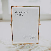 Minimalistisch Elegant Grazing Table Sign Kaart