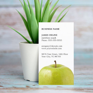 Minimalistisch Elegant Green Apple Nutritionist Visitekaartje