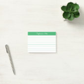 Minimalistisch Elegant Green Lined Personalized Post-it® Notes (Kantoor)