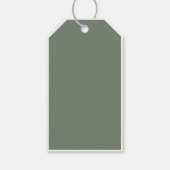 Minimalistisch Elegant Green White Merry kerst Cadeaulabel (Achterkant)
