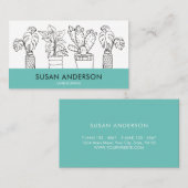 Minimalistisch Elegant Greenery Houseplant  Visitekaartje (Voorkant / Achterkant)