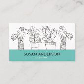 Minimalistisch Elegant Greenery Houseplant  Visitekaartje (Voorkant)