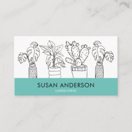 Minimalistisch Elegant Greenery Houseplant  Visitekaartje