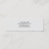 Minimalistisch Elegant Grey Faux Gold Barber Mini Visitekaartje (Achterkant)