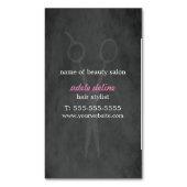 Minimalistisch Elegant Grijs Roze Haar Stylist Magnetisch Visitekaartje (Voorkant Verticaal)