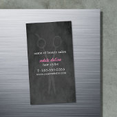 Minimalistisch Elegant Grijs Roze Haar Stylist Magnetisch Visitekaartje