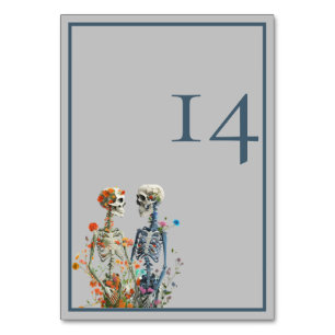 Minimalistisch Elegant Grijs Skelet Bruiloft Kaart