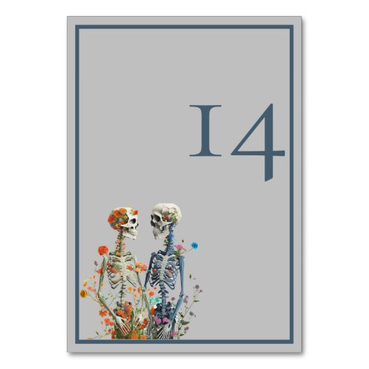 Minimalistisch Elegant Grijs Skelet Bruiloft Kaart (Voorkant)