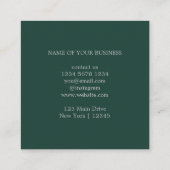 Minimalistisch Elegant Groen Kortingskaartje (Achterkant)