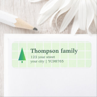 Minimalistisch Elegant Groen Wit Vet Etiket