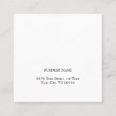 Minimalistisch Elegant Groene Appel Voedingsdeskun Vierkante Visitekaartje (Achterkant)