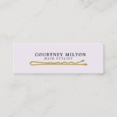 Minimalistisch Elegant Hair Pin Hairdresser Mini Visitekaartje (Voorkant)