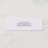 Minimalistisch Elegant Hair Pin Hairdresser Mini Visitekaartje (Achterkant)