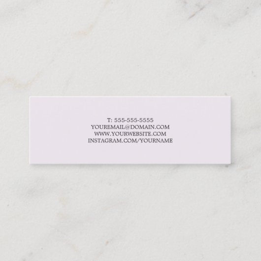 Minimalistisch Elegant Hair Pin Hairdresser Mini Visitekaartje (Achterkant)