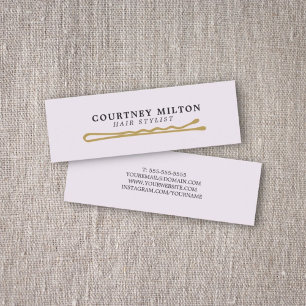 Minimalistisch Elegant Hair Pin Hairdresser Mini Visitekaartje