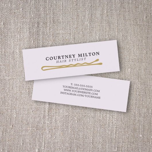 Minimalistisch Elegant Hair Pin Hairdresser Mini Visitekaartje
