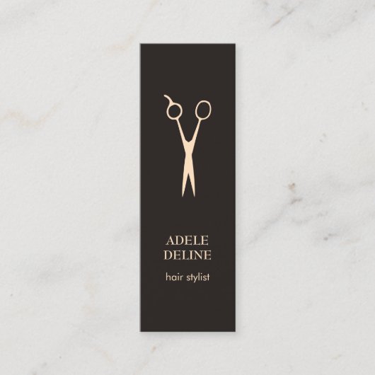 Minimalistisch Elegant Hair Stylist-Visitekaartje Mini Visitekaartje (Voorkant)