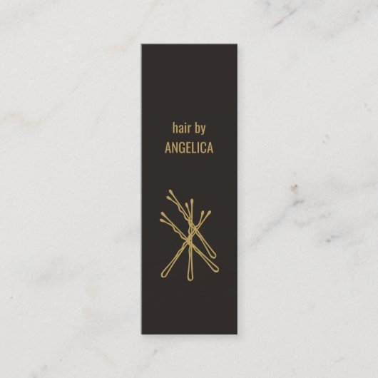 Minimalistisch Elegant Hair Stylist-Visitekaartje Mini Visitekaartje (Voorkant)