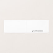 Minimalistisch Elegant Handgeschreven Script Eenvo Visitekaartje (Buitenkant ongevouwen)