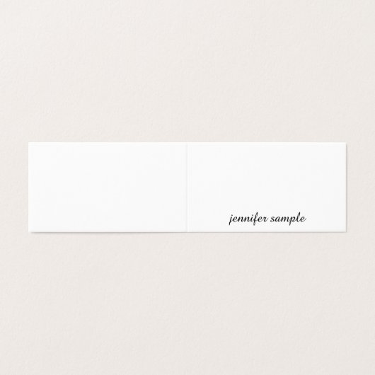 Minimalistisch Elegant Handgeschreven Script Eenvo Visitekaartje (Buitenkant ongevouwen)