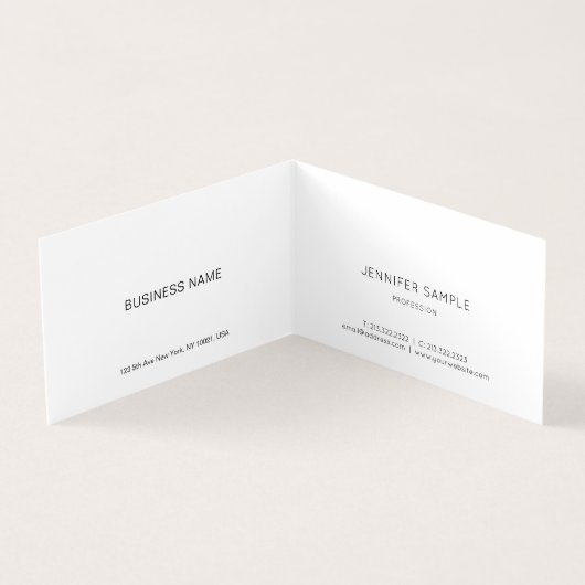 Minimalistisch Elegant Handgeschreven Script Eenvo Visitekaartje (Binnen)