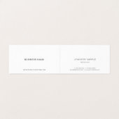 Minimalistisch Elegant Handgeschreven Script Eenvo Visitekaartje (Binnenkant ongevouwen)