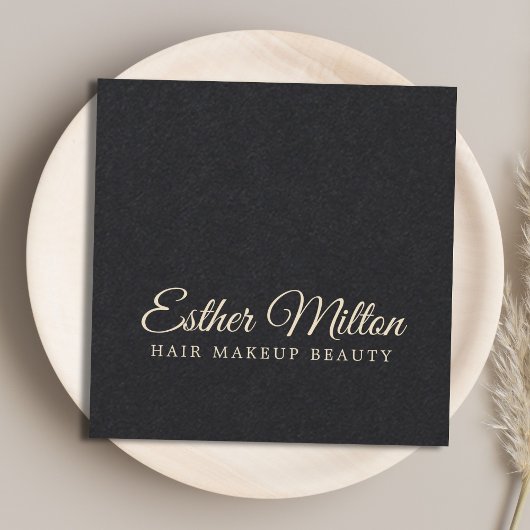 Minimalistisch Elegant Handschrift Fonts Beauty Vierkante Visitekaartje