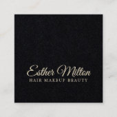 Minimalistisch Elegant Handschrift Fonts Beauty Vierkante Visitekaartje (Voorkant)