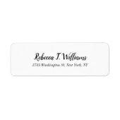 Minimalistisch elegant handschrift Modern Plain Etiket (Voorkant)