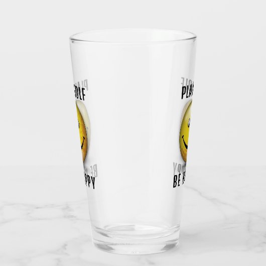Minimalistisch Elegant Happy Golfer-ontwerp Glas (Rechts)