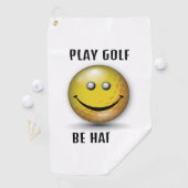 Minimalistisch Elegant Happy Golfer-ontwerp Golfhanddoek (Insitu)