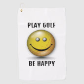 Minimalistisch Elegant Happy Golfer-ontwerp Golfhanddoek (Voorkant)