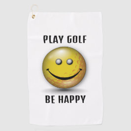 Minimalistisch Elegant Happy Golfer-ontwerp Golfhanddoek